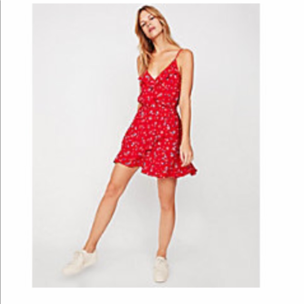 Express Flora Euffle Wrap Cami Dress